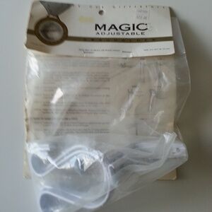 Unused White metal adjustable curtain swag holders